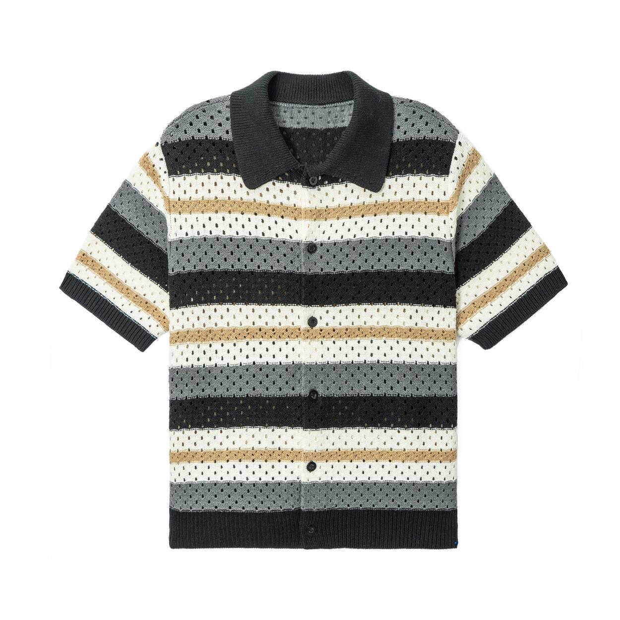 Men's round neck cardigan sweater