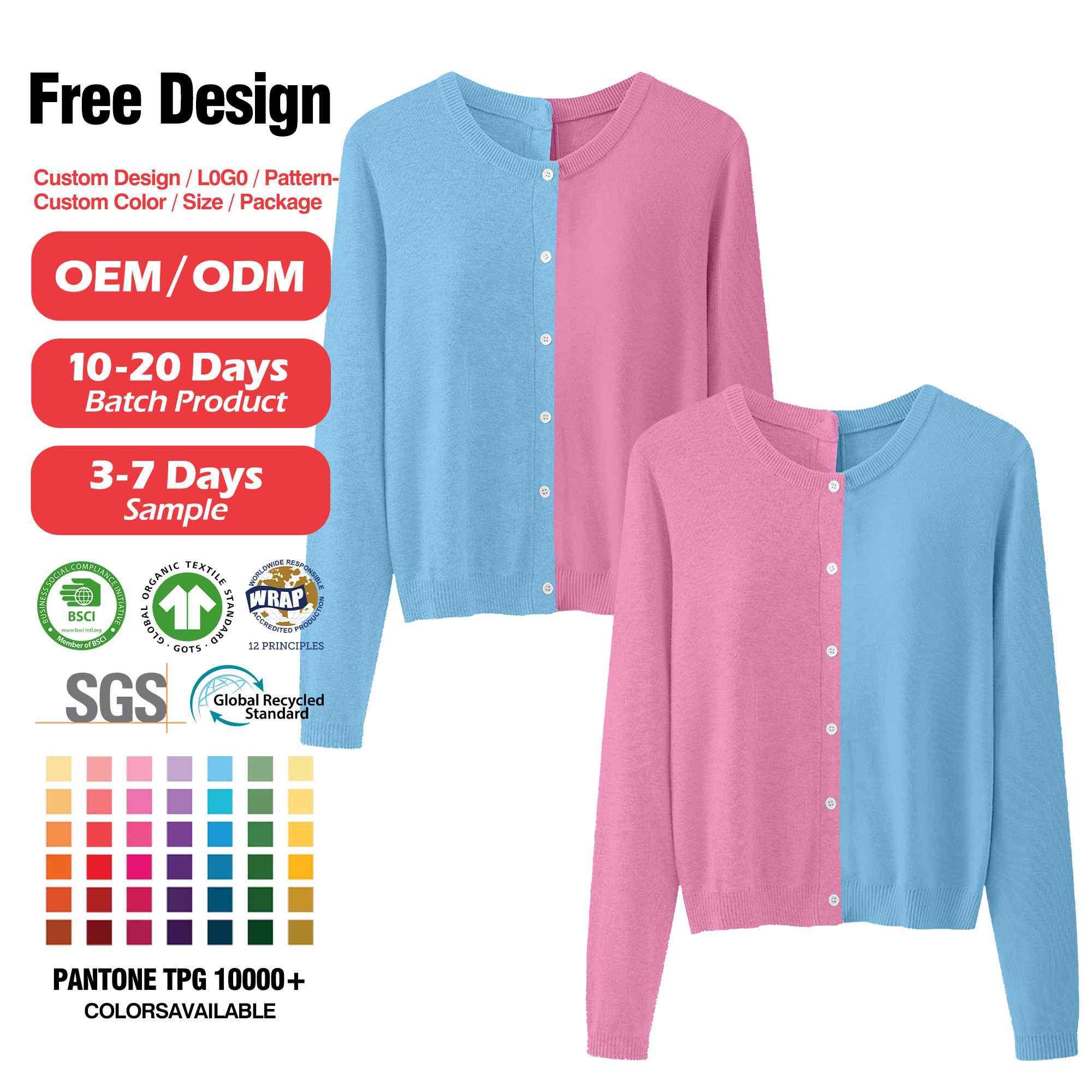 Fashion-forward winter men's cardigan custom production