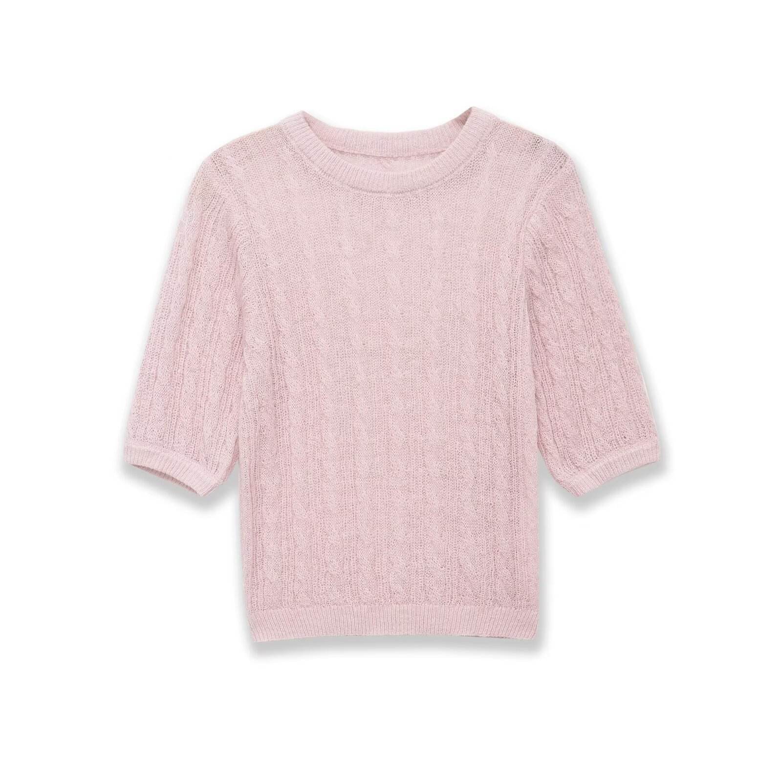 Open knit summer sweater with airy construction