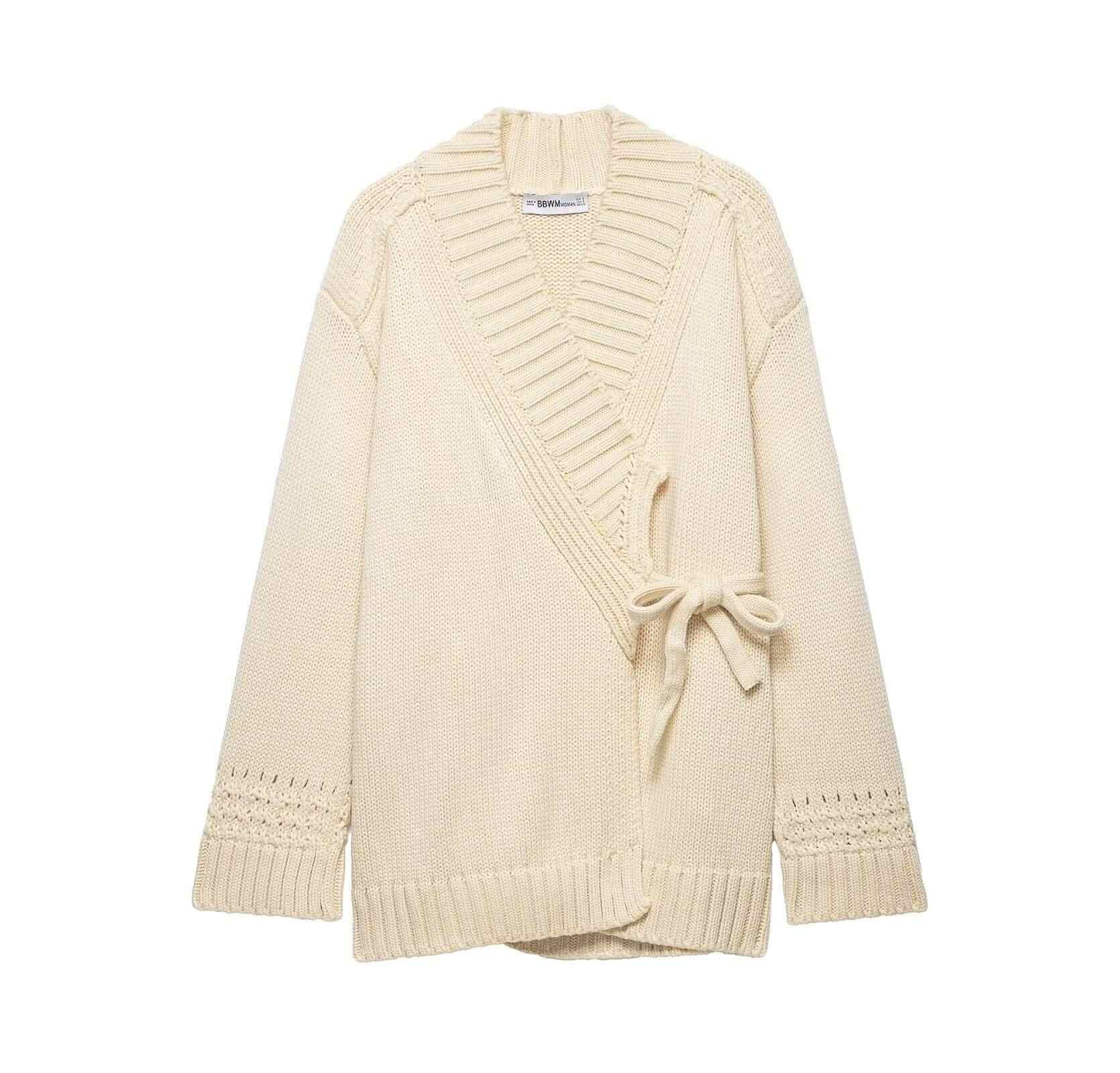 Pale pink summer sweater in pastel shade