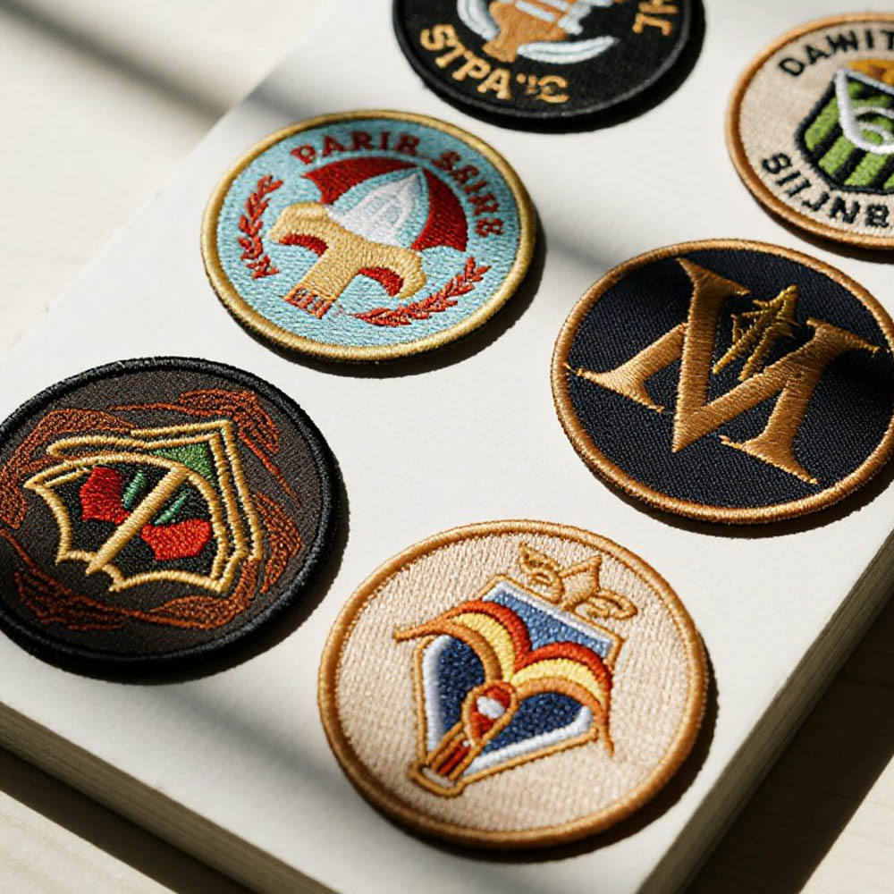 Embroidered patches for custom knitwear sweaters