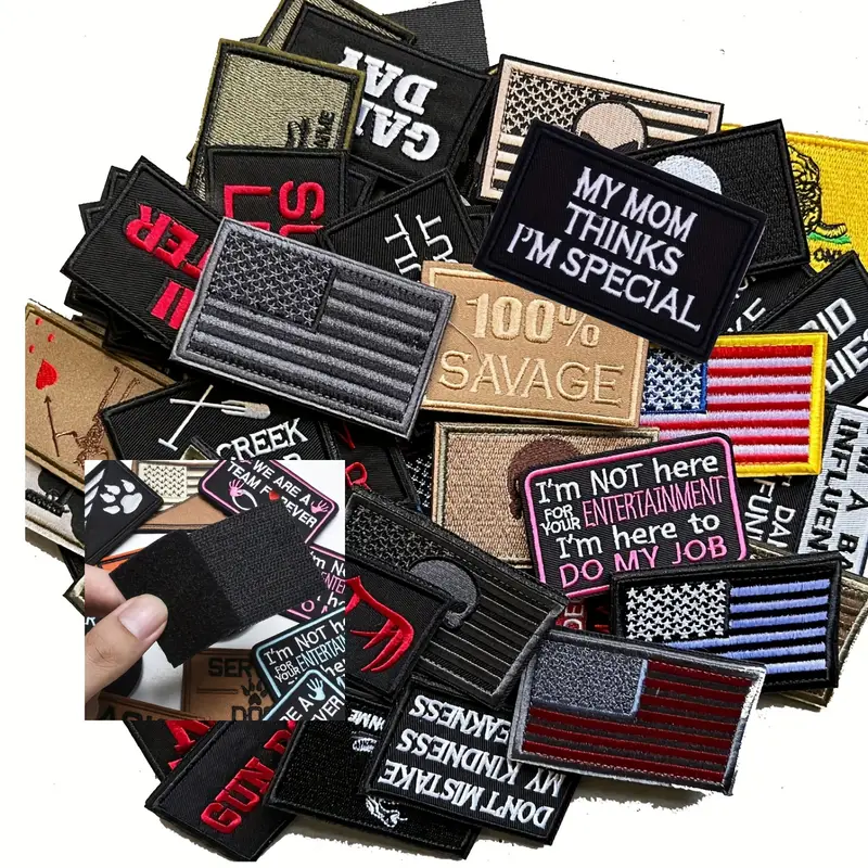Embroidered patches for custom knitwear sweaters