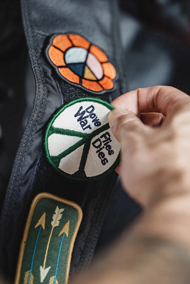 Embroidered patches for custom knitwear sweaters