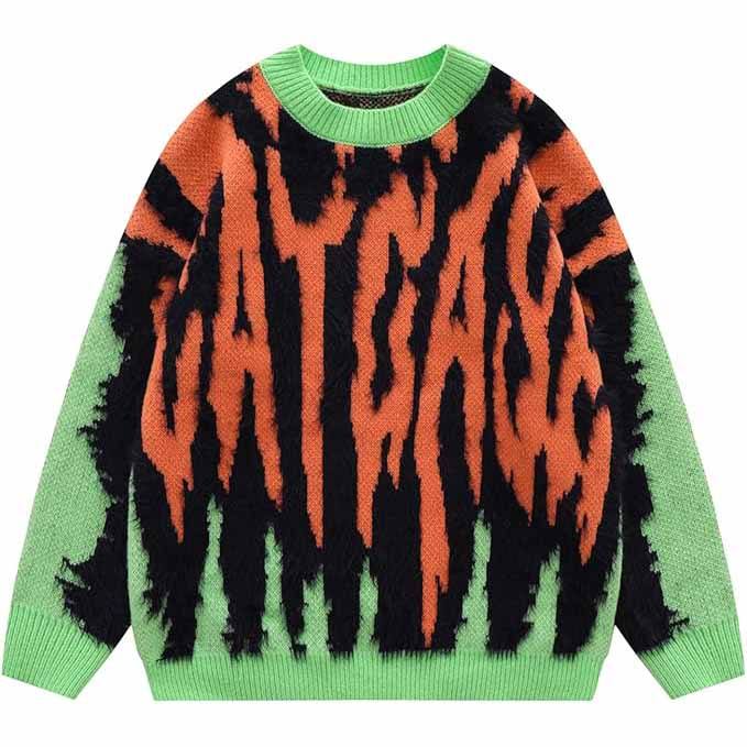 Patterned pullover sweater