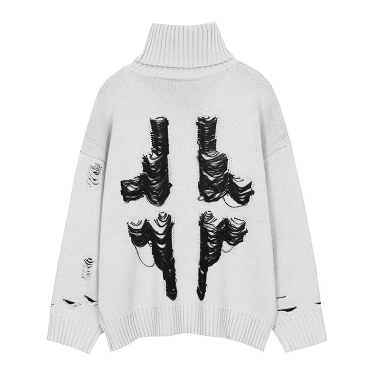 Graphic pullover sweater custom knitwear manufacturing