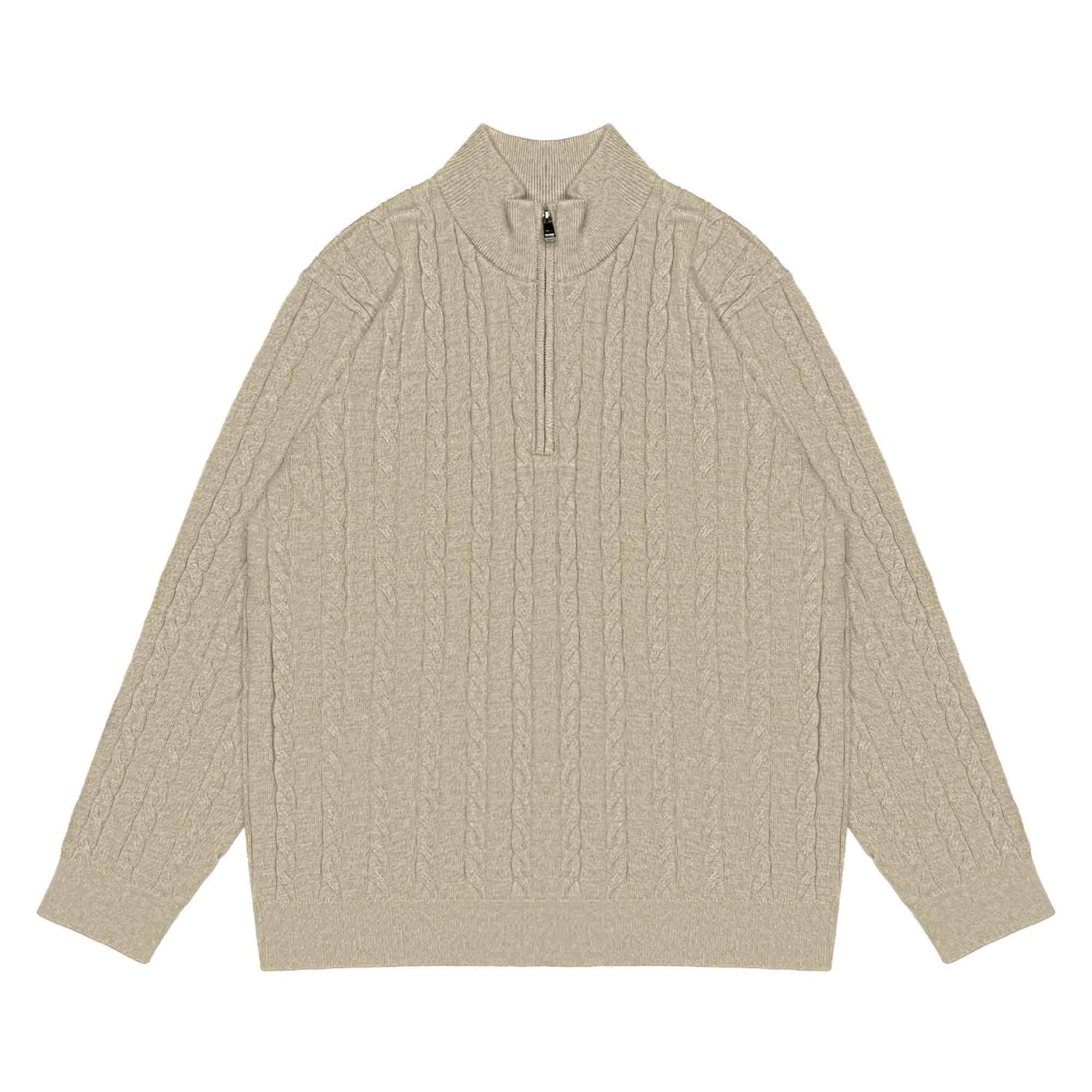 Pullover zip sweater custom knitwear
