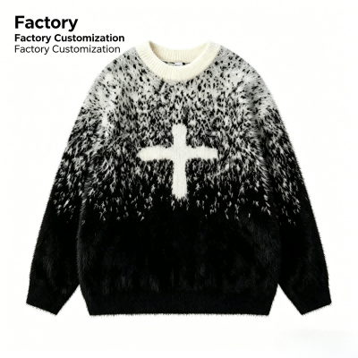 Quarter zip pullover sweater custom knitwear