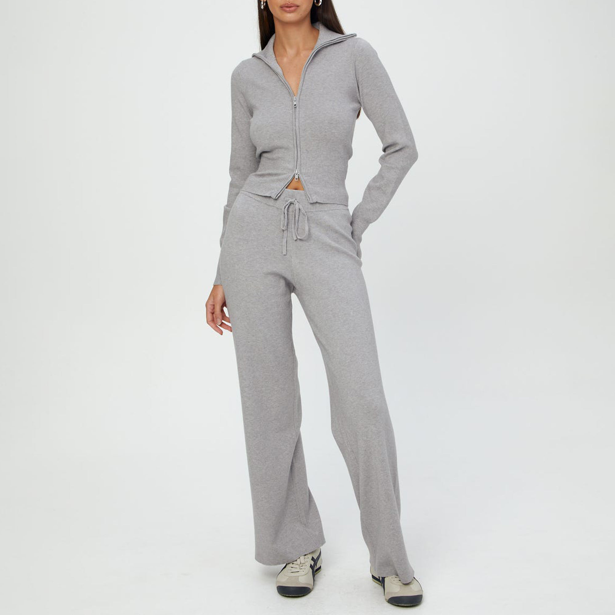 Relaxed fit matching sweater set for brands