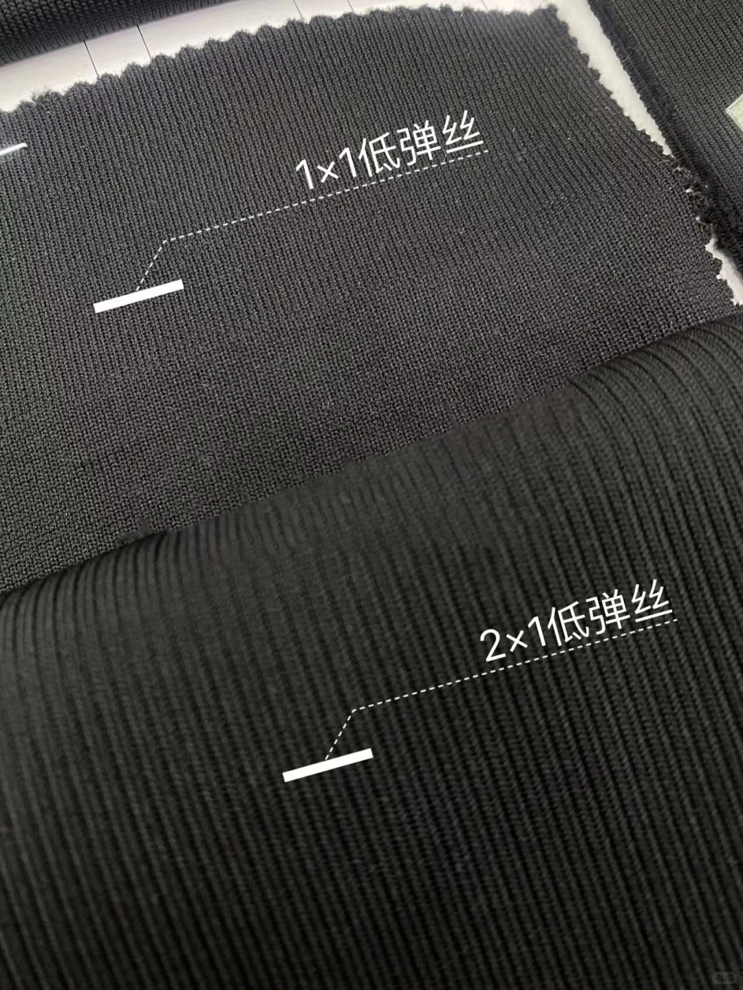 Rib knit texture detail for sweater manufacturing
