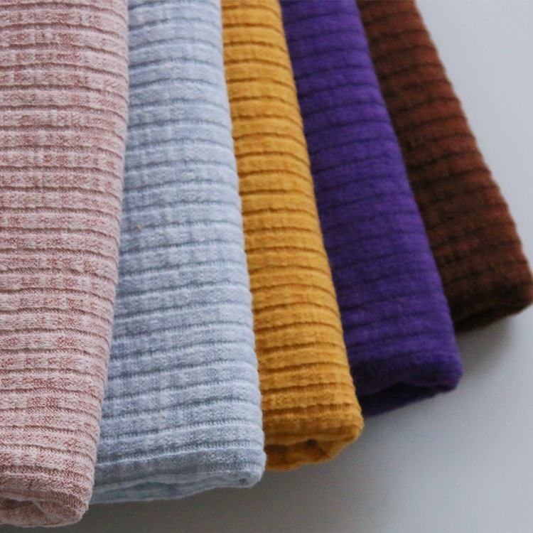 Rib knit texture detail for sweater manufacturing