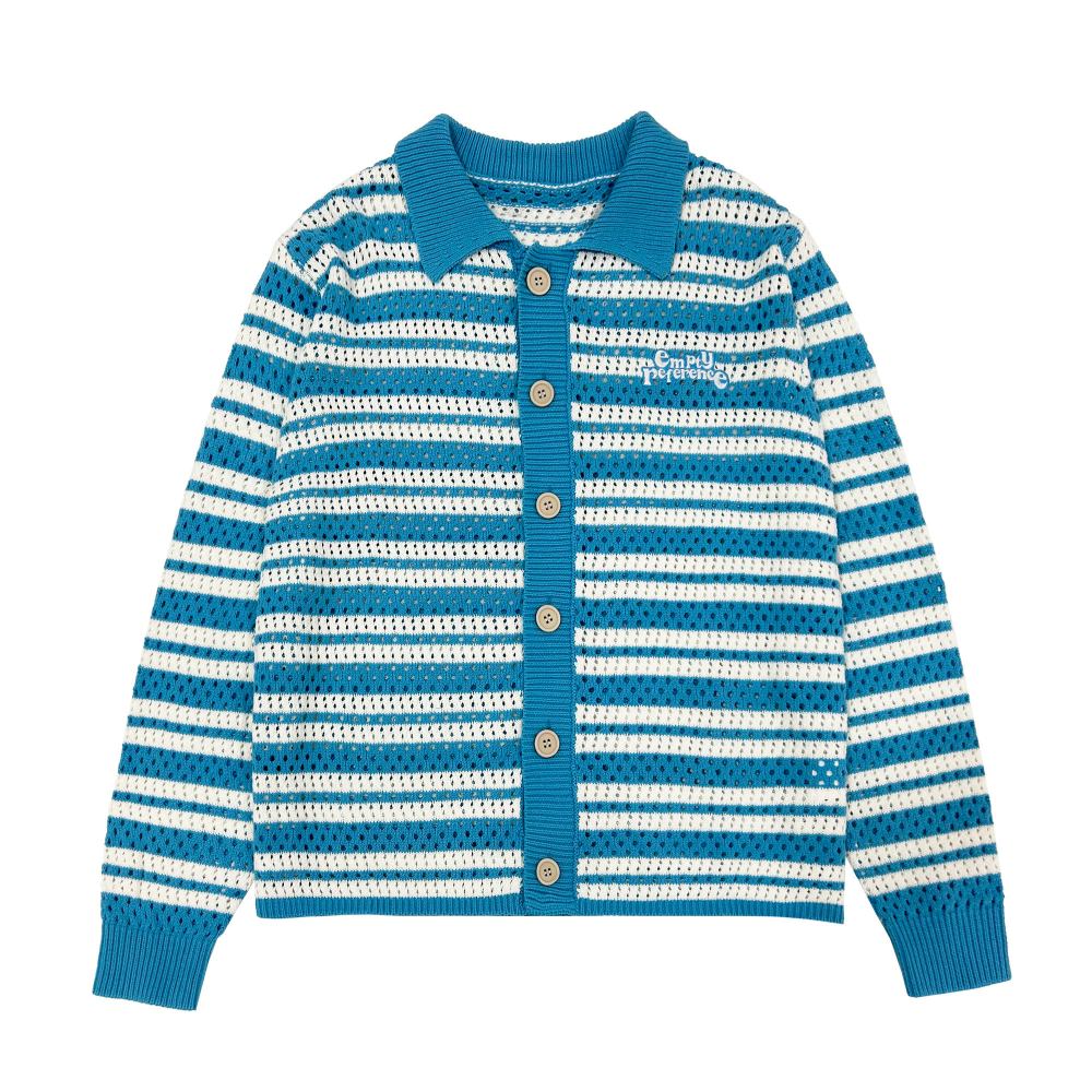 Ribbed knit men's cardigan with textured finish