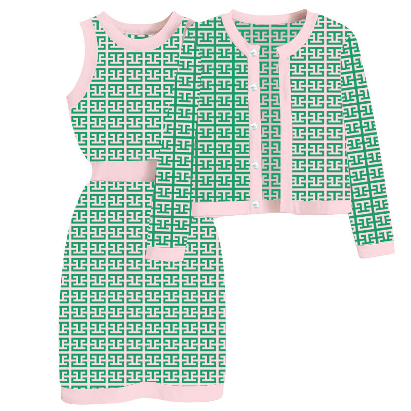 Ribbed matching sweater set for fashion retailers