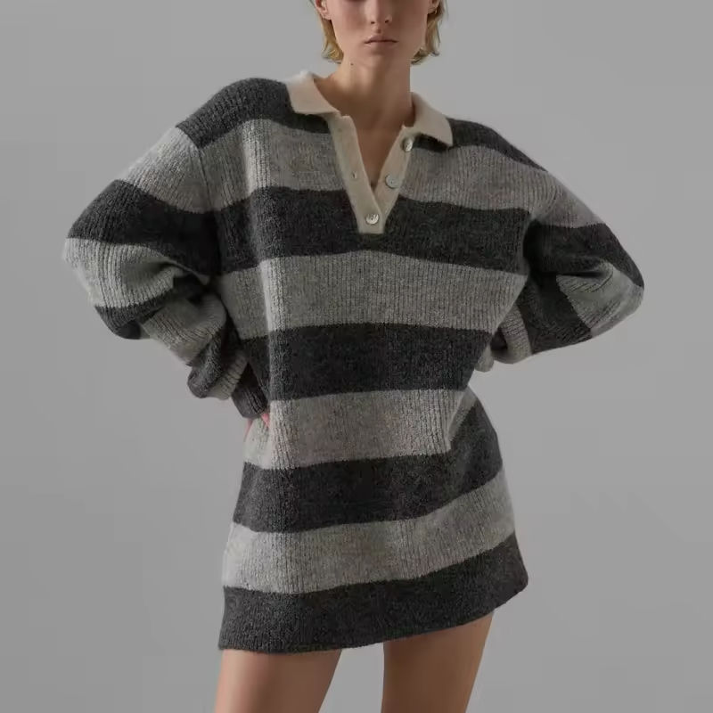 Rugby sweater custom striped sport knitwear