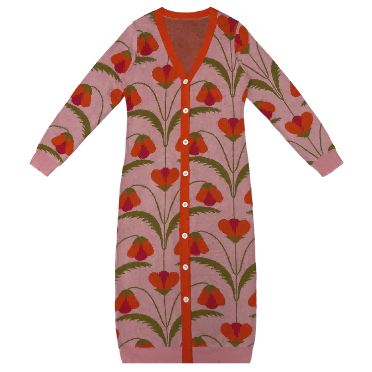 Slim fit women's cardigan custom knitwear sample