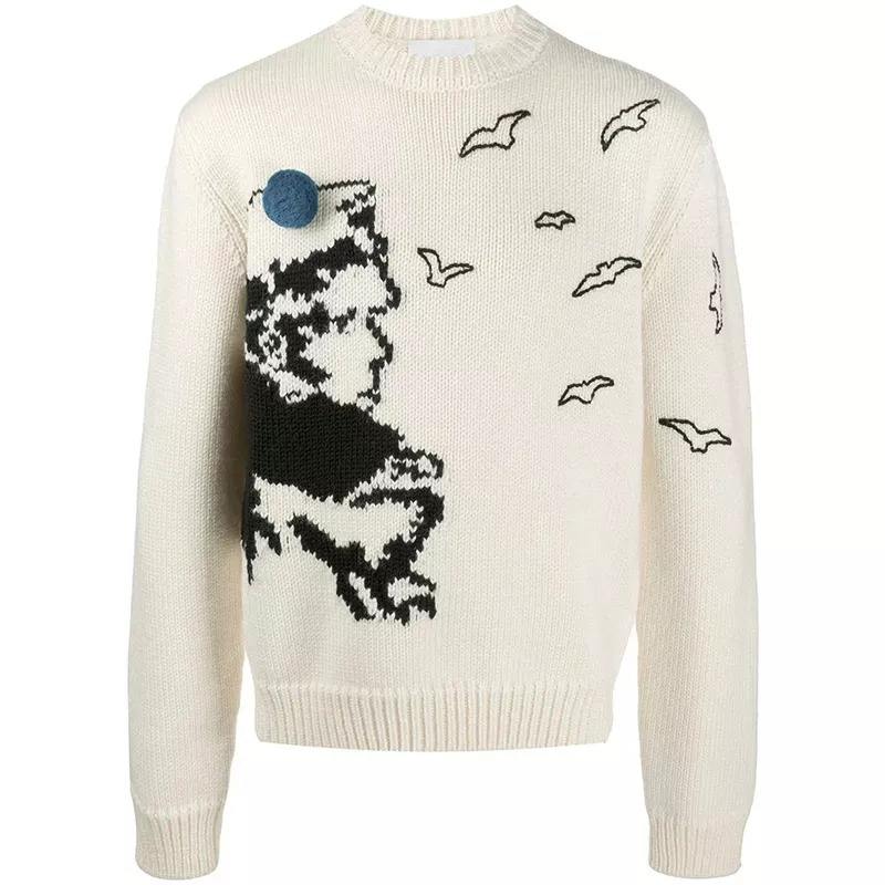 Soft cotton knitted sweater custom knitwear