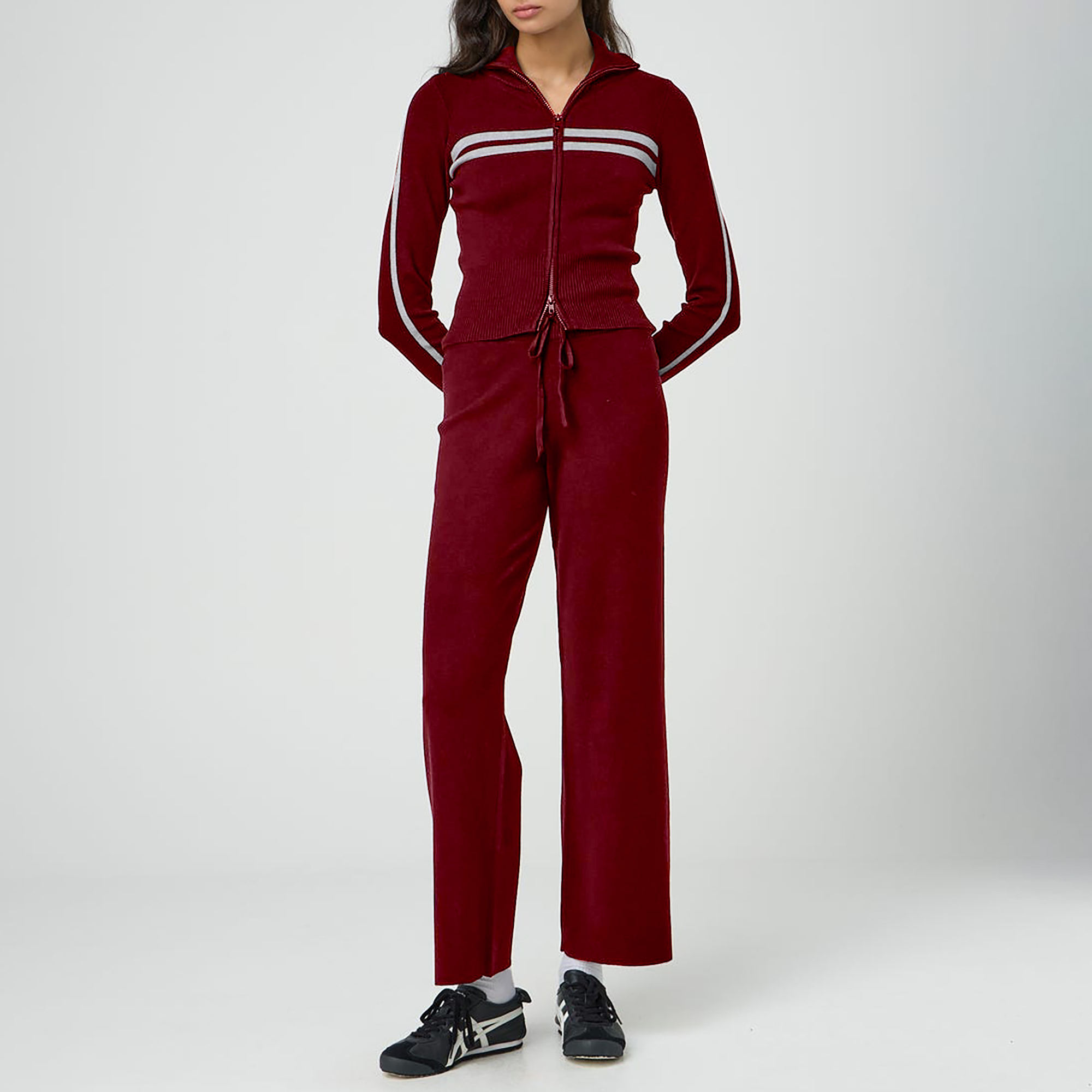 Soft matching sweater set for wholesale knitwear