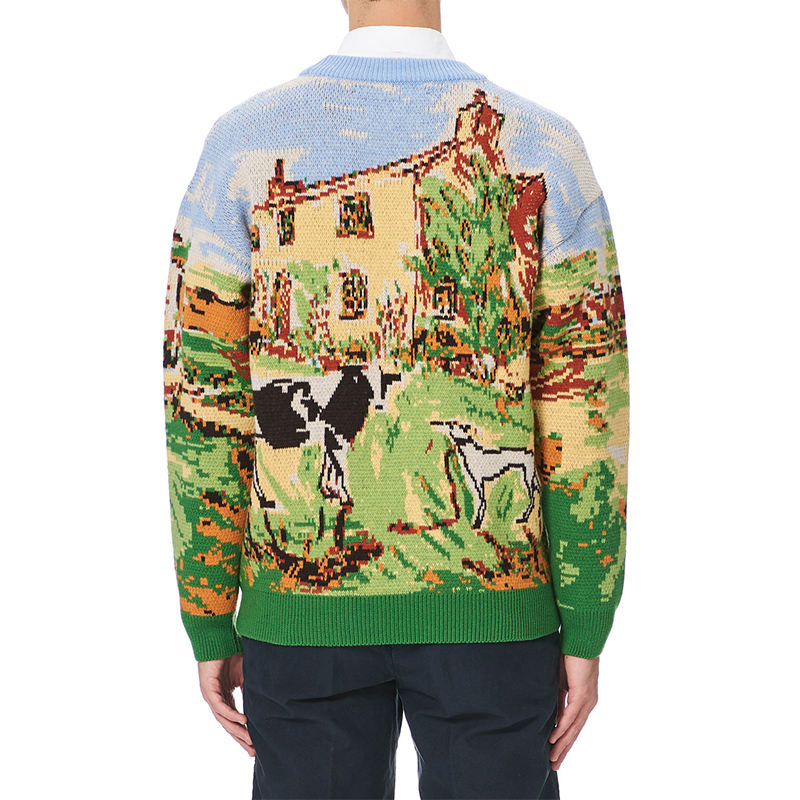 Boys jacquard knit sweater children's knitwear