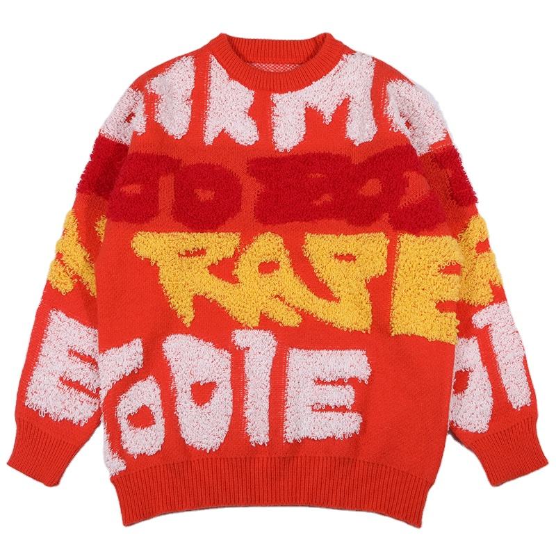Jacquard pattern sweater custom knit design