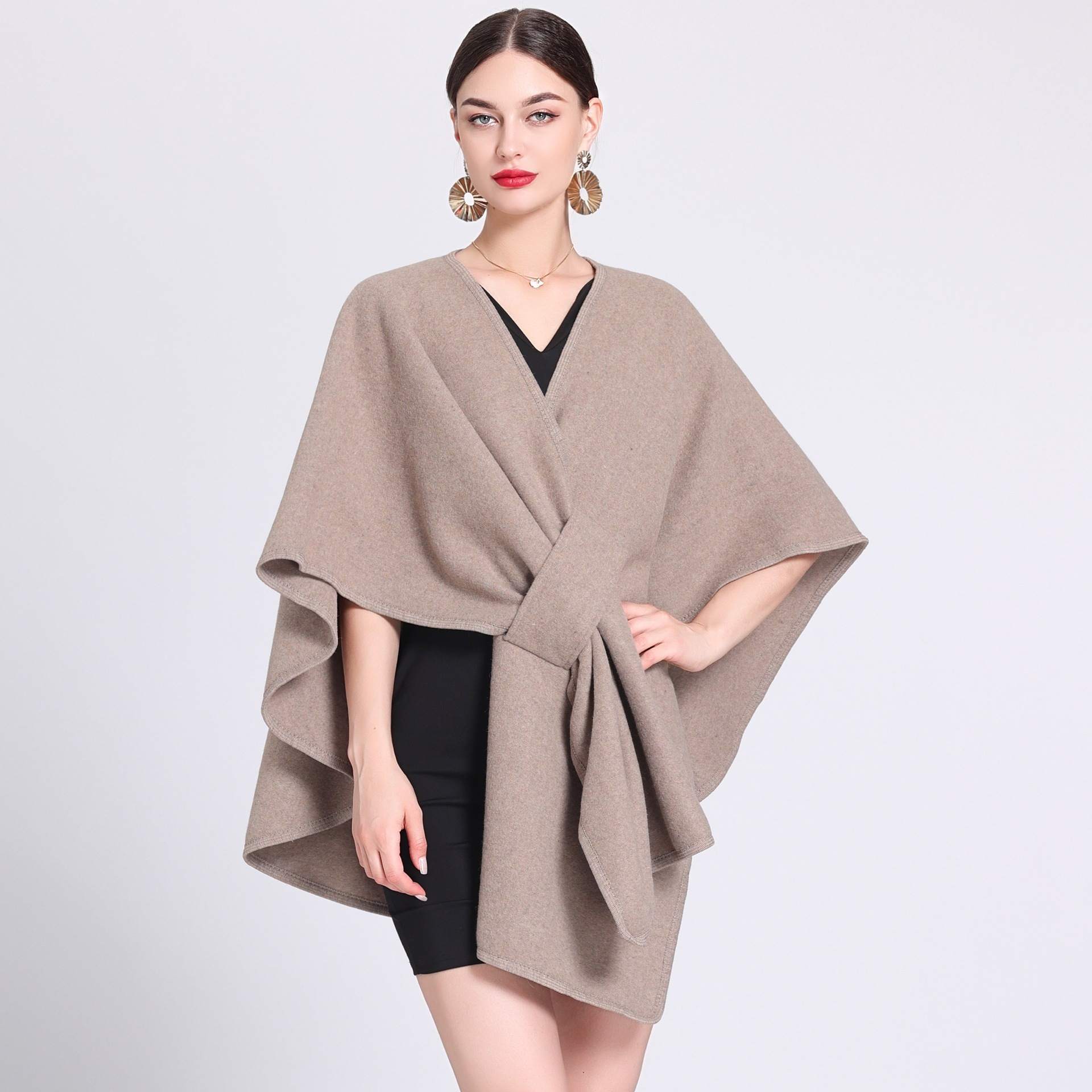 Sweater with shawl collar detail