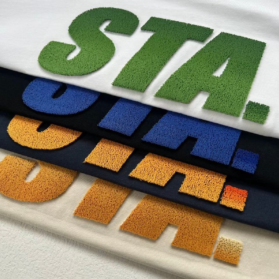 Toothbrush stitch embroidery on custom clothing