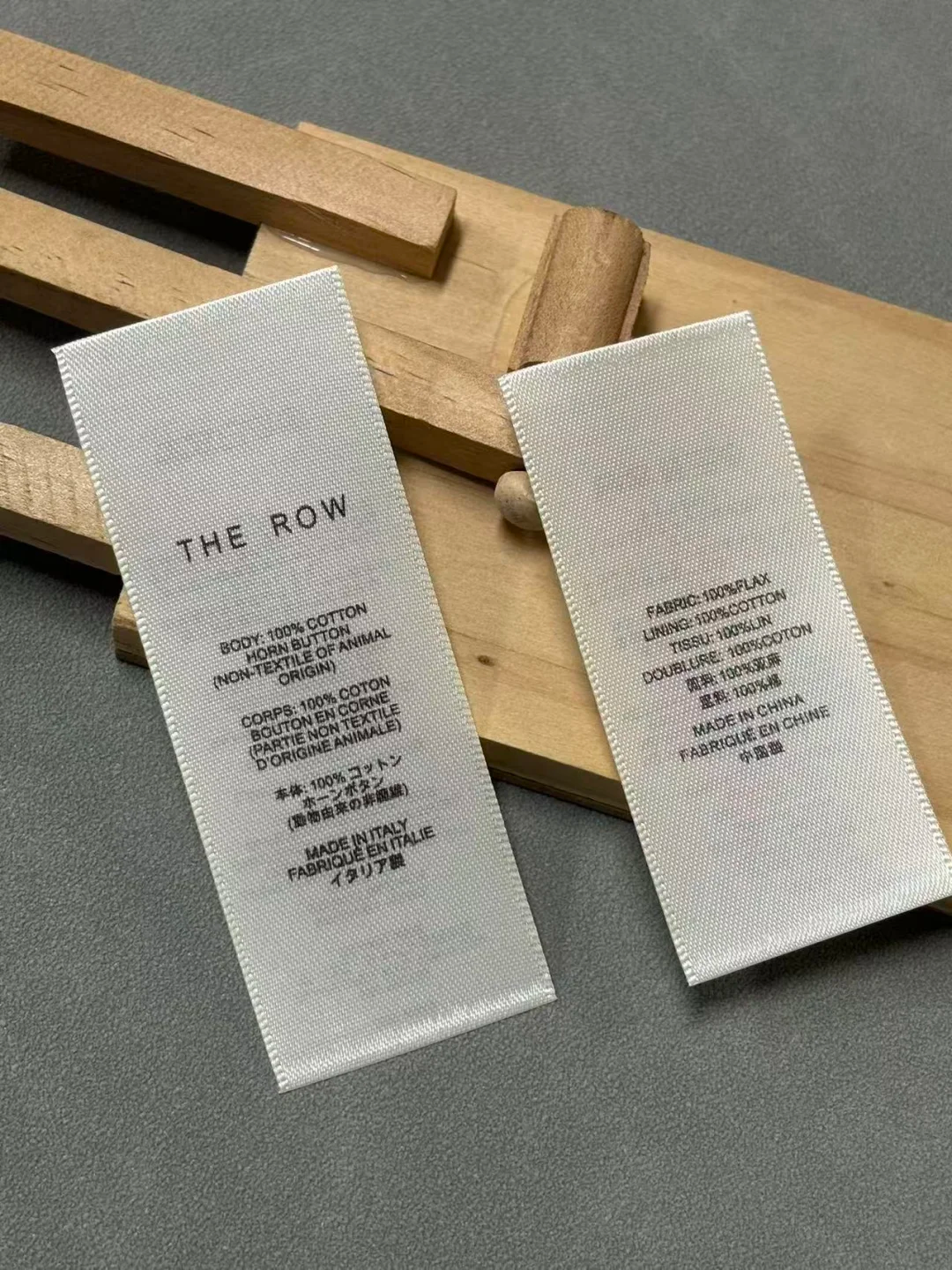 Wash care label for private label sweater production