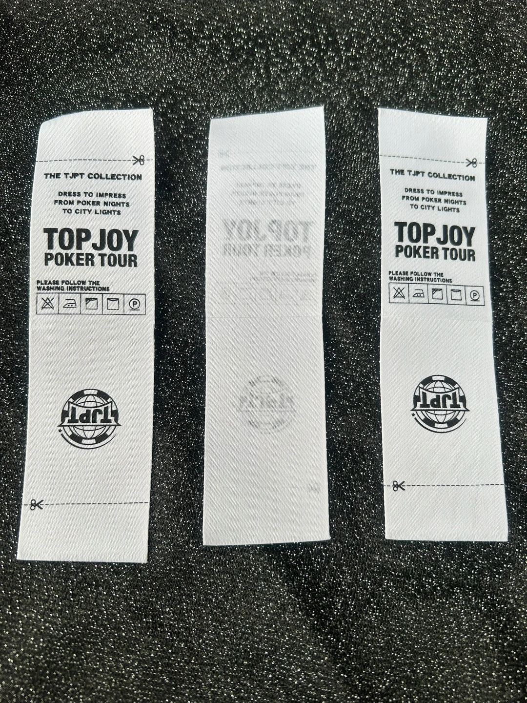 Wash care label options for custom knitwear