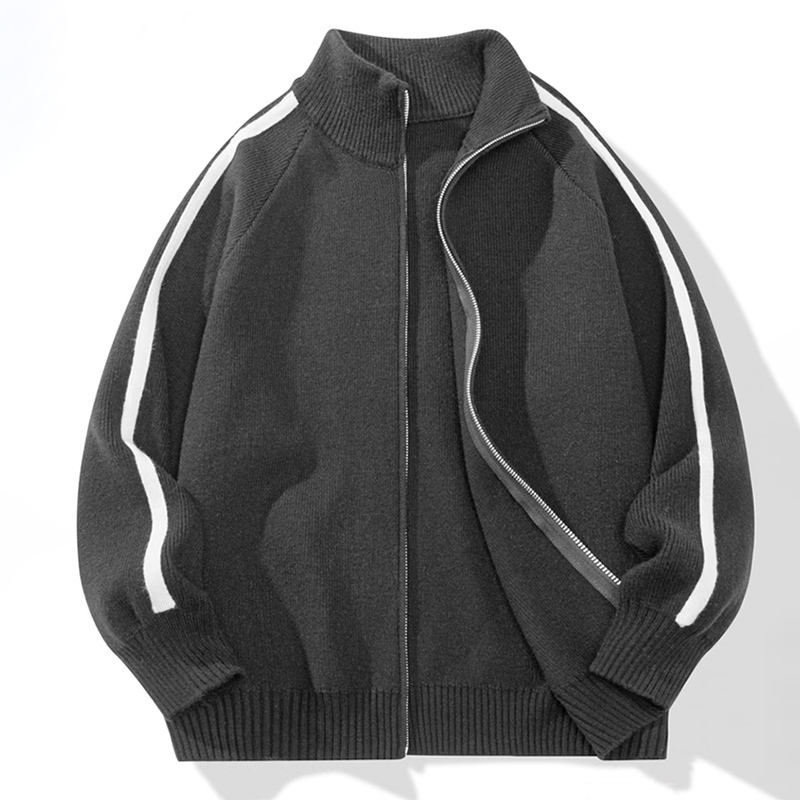 Zipper cardigan knitted sweater custom manufacturing